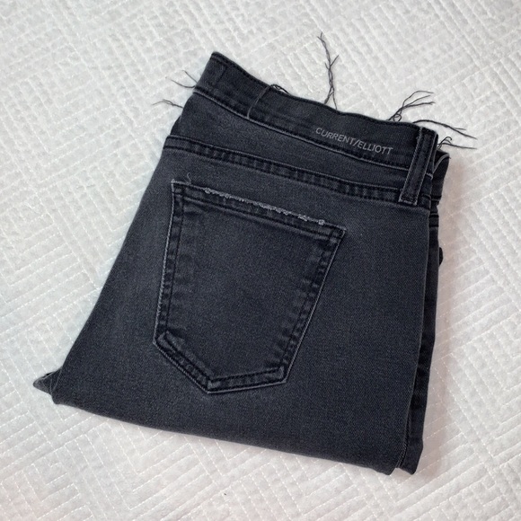 Current/Elliott The Seamed Easy Stiletto Skinny Jeans, Charcoal Gray/Black, 28 - Picture 16 of 16